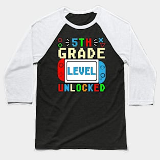 5TH Grade Level Unlocked Video Game Baseball T-Shirt